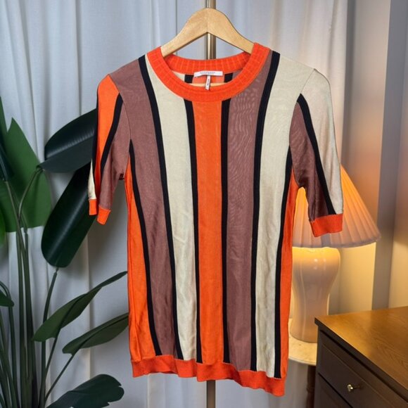 Scotch & Soda Raffia Town Maison Striped Knit Top Medium - Picture 6 of 9